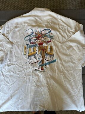 Tommy Bahama embroidered silk shirt